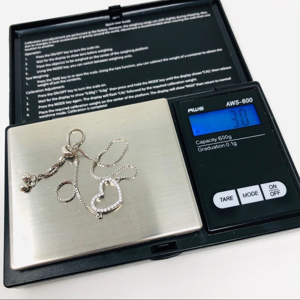 Sterling Silver/Crystals Adjustable Bracelet, Nwot - image 8